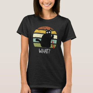 T-shirt Chat Qu'est-ce que Funny Halloween Chat Noir avec