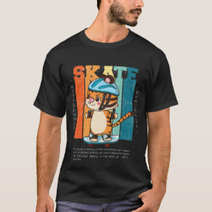 T-shirt Chat qui patine partout n'importe où