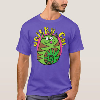 T-shirt Chat Quirky Funny Chat Vert