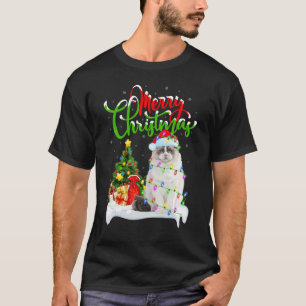 T-shirt Chat Ragdoll Décorations de Noël Santa Ragdoll Chr
