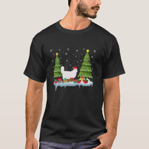 T-shirt Chat Ragdoll Éclairage Arbre de Noël Hommes Femmes