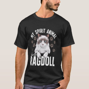 T-shirt Chat Ragdoll Mon Animal Spirituel Est Un Propriéta