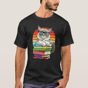T-shirt Chat Ragdoll  Retour Au Livre De L'écolier