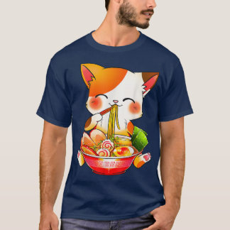 T-shirt Chat Ramen Neko Anime Kawaii Cadeaux Japonais De N