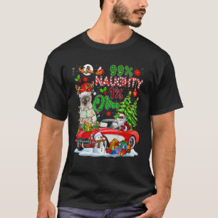 T-shirt Chat Renne 99 Pour Cent Mauvais 1 Gentil Avec Sant