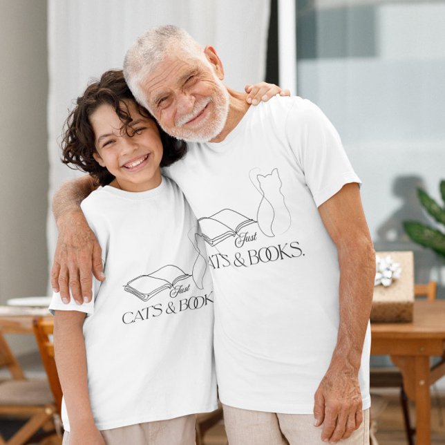 T-shirt Chat Réservé Silhouette Lecture Vibes (Créateur téléchargé)