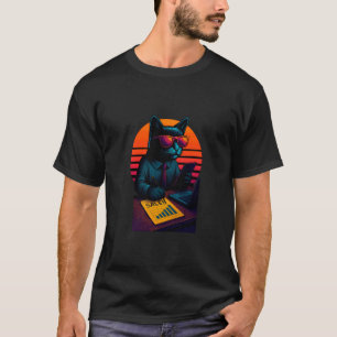 T-shirt Chat Rétro Avec Compétences De Performance Commerc