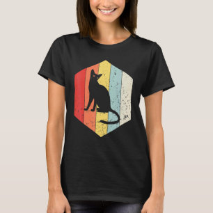 T-shirt Chat Rétro Chat Vintage Silhouette Chat Animal 60