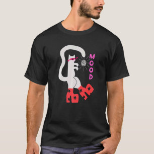 T-shirt Chat Rétro Lady Avec Une Humeur  Talons Plates-For