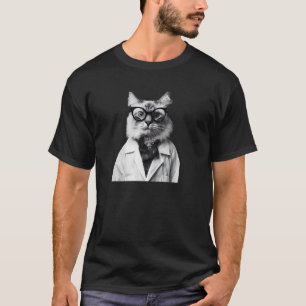 T-shirt Chat Rétro Science - STEM - Laboratoire de Chat Cu