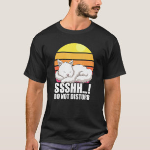 T-shirt Chat Retro Shhh Ne Disturbe Pas Vintage Rétro Chat