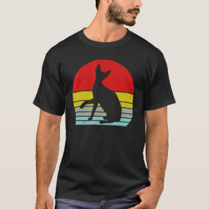 T-shirt Chat Rétro Silhouette de Chat Rétro Style 80s 90s