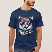 🎸 "Chat Rocher et Rouleau avec Guitare" Tee 🐱