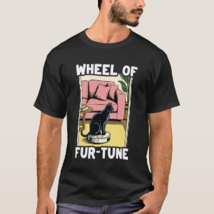 T-shirt Chat Roue de Fur-Tune sur aspirateur robot chat