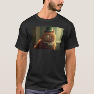 T-shirt Chat rouge portant pour célébrer la Saint-Patrick