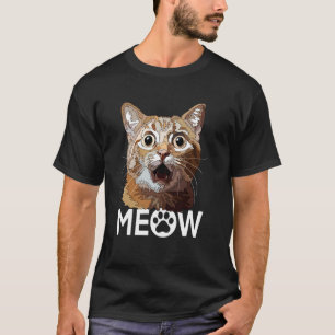 T-shirt Chat roux drôle miaou dame chaton maman papa Ca