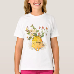 T-shirt Chat roux endormi
