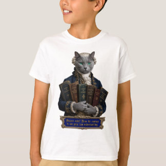 T-shirt Chat russe bleu Emmanuel Kant