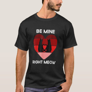 T-shirt Chat Saint-Valentin Être à moi Miaou Chat