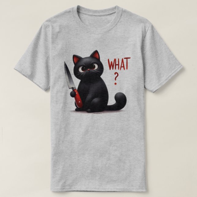 T-shirt Chat Sarcasique Graphique (Design devant)