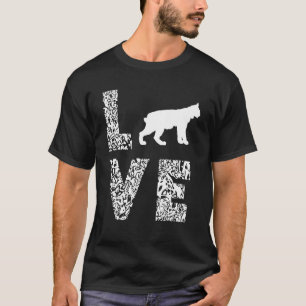 T-shirt Chat sauvage Caracal Leopard Love Heart Wild Anima