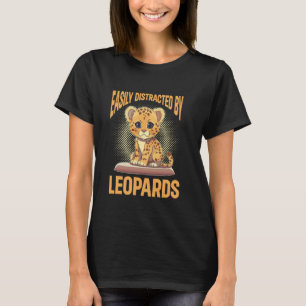 T-shirt Chat Sauvage du Sahara Léopard Facilement Distrait