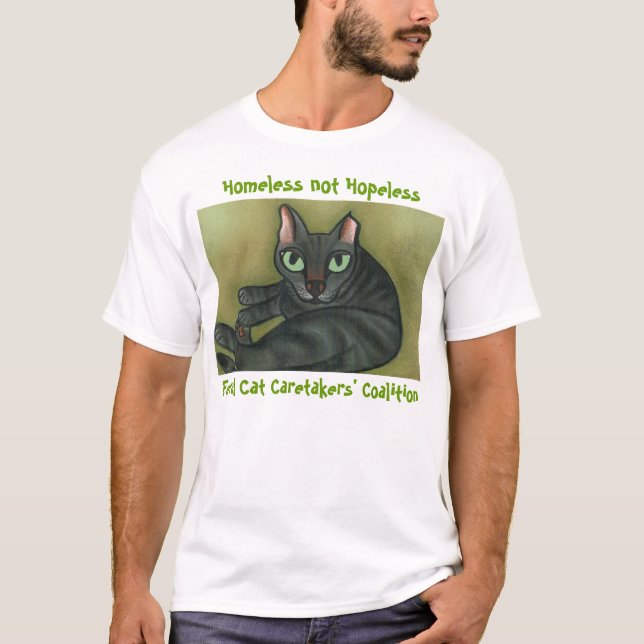 T-shirt Chat sauvage, la coalition des gardiens sauvages (Devant)