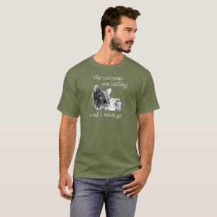 T-shirt Chat sauvage. Les canyons appellent et je dois
