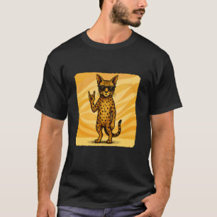 T-shirt Chat Savannah Lunettes de soleil Musique Rock Drôl