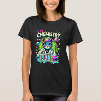 T-shirt Chat Scientifique Chimie Science Étudiante Félin A