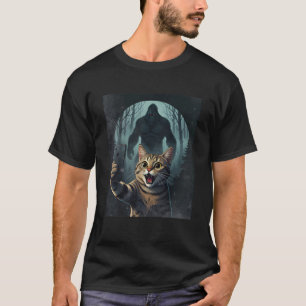 T-shirt Chat selfie avec Bigfoot