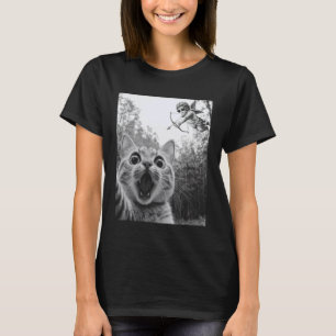 T-shirt Chat selfie avec Cupidon Funny Valentines amateur