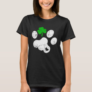T-shirt Chat Shamrock Rétro Irlande  Fête de la Saint-Patr