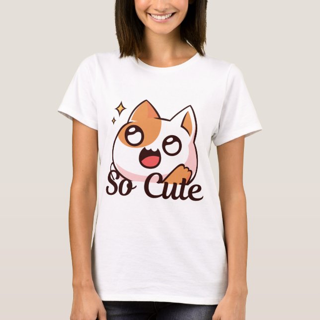 T-shirt Chat si mignon (Devant)