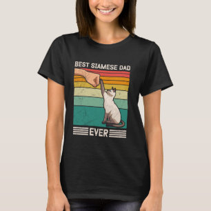 T-shirt Chat siamois MEILLEUR PÈRE SIAMOIS JAMAIS Vintage