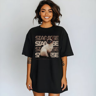 T-shirt Chat Siamois, Minimaliste Confortable, Meow Purfai