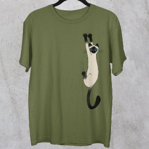 T-shirt Chat siamois suspendu   Chat drôle