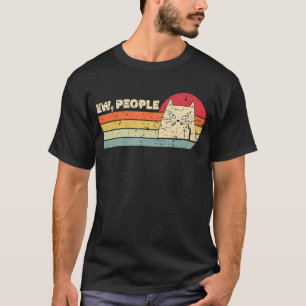T-shirt Chat Smile Mème Retro Style Ew People Cute Chat