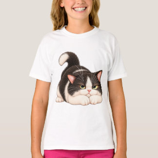 T-shirt Chat smoking élégant grincheux Design mignon