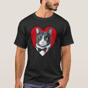 T-shirt Chat smoking Valentine Heart pour chaton et animal