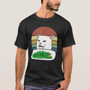 T-shirt Chat Smudge n'aime pas la salade drôle