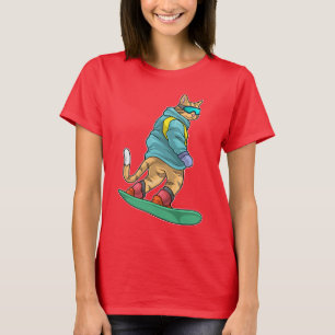 T-shirt Chat Snowboard Snowboard