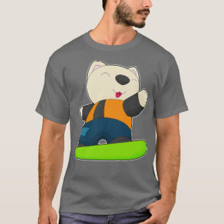 T-shirt Chat Snowboard Sports d'hiver