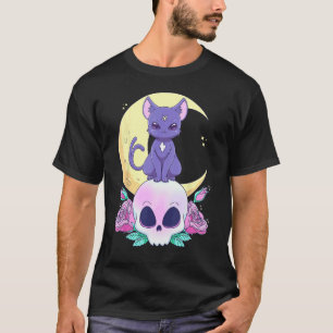 T-shirt Chat sorcière Goth pastel mignon et effrayant Chat