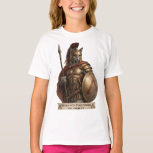 T-shirt Chat spartiate Bleu Russe