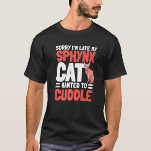 T-shirt Chat Sphynx Câlin Éleveur Imberbe Animal de Compag