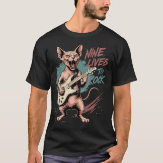 T-shirt Chat Sphynx Shredder Rock