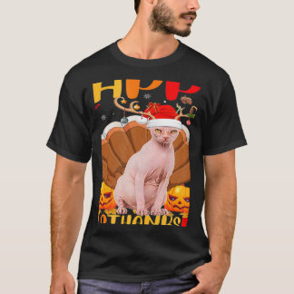 T-shirt Chat Sphynx Sphynx heureux Hellothanksmas