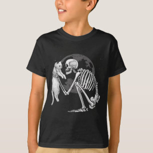 T-shirt Chat squelette crâne Kitty Mignon Fantôme Hallowee
