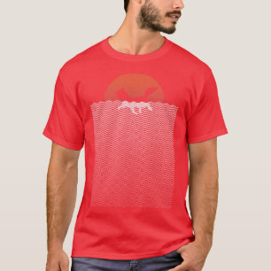 T-shirt Chat Sunset Plage de natation Été par Tobe Fonseca